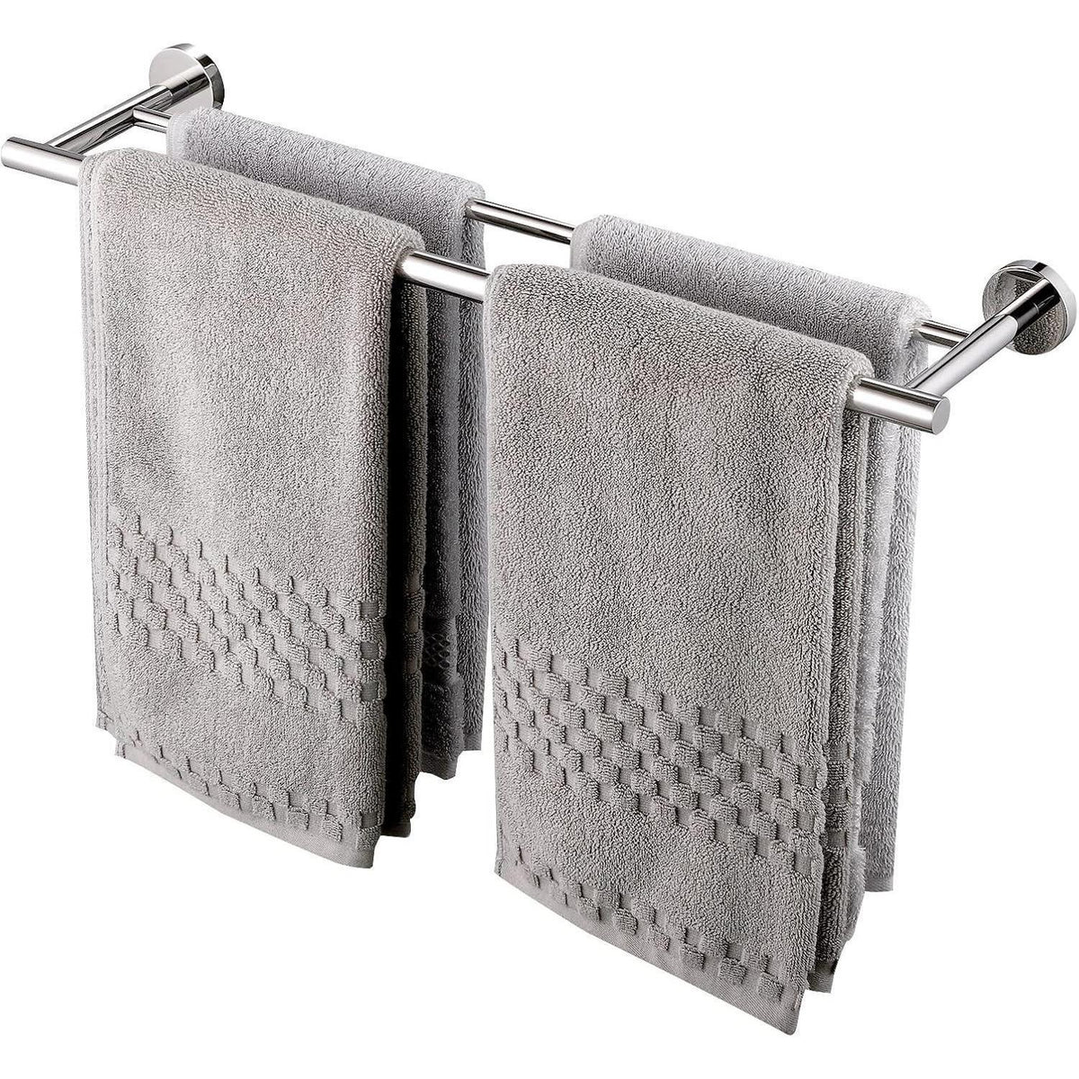 Doppelter Handtuchhalter Edelstahl 60cm poliert