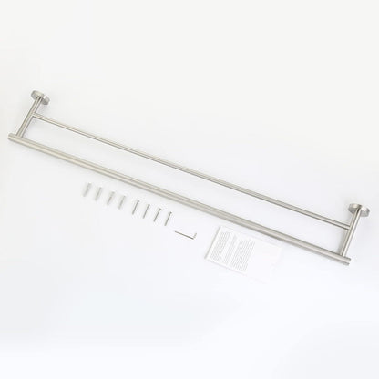 Doppelter Handtuchhalter Edelstahl gebürstet 90 cm