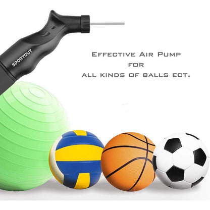Sportout Dual-Action Ballpumpe mit 5 Ersatznadeln - Handlich