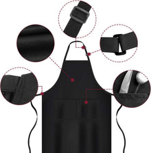 Schürze Wasserdicht mit 2 Taschen für Küche Grill