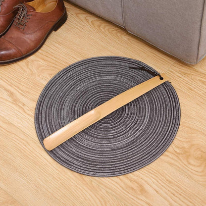 2er Pack Holz Schuhlöffel mit Lederseil für Mann Frau Kind