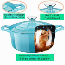 Gusseisen Schmortopf emailliert 26 cm – Hellblau