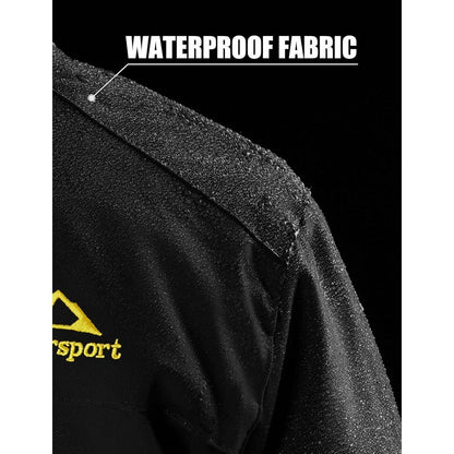 Herren Fleecejacke Winter Warm Gefüttert Skijacke XL Schwarz