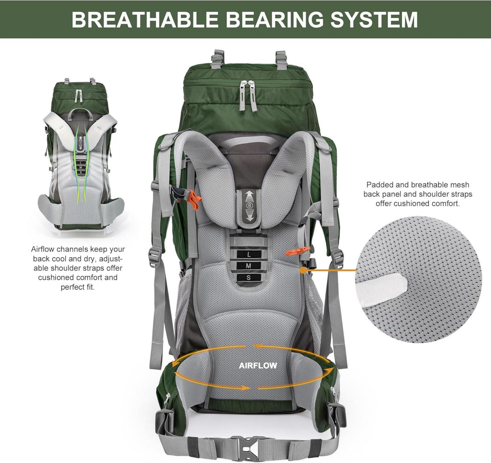 MOUNTAINTOP 70L Trekkingrucksack Herren Damen Camping Wanderrucksack