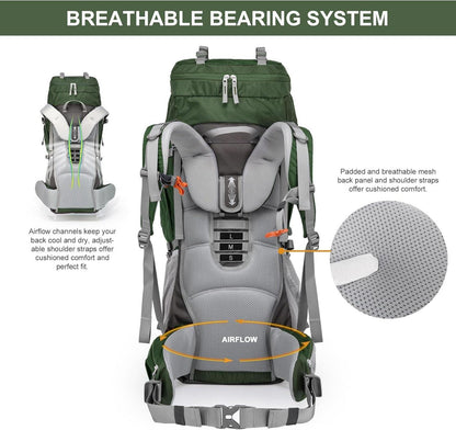 MOUNTAINTOP 70L Trekkingrucksack Herren Damen Camping Wanderrucksack