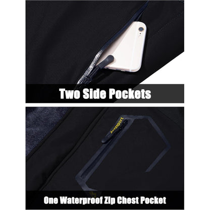 Herren Winter Skijacke Fleece Softshelljacke Wasserdicht 3XL