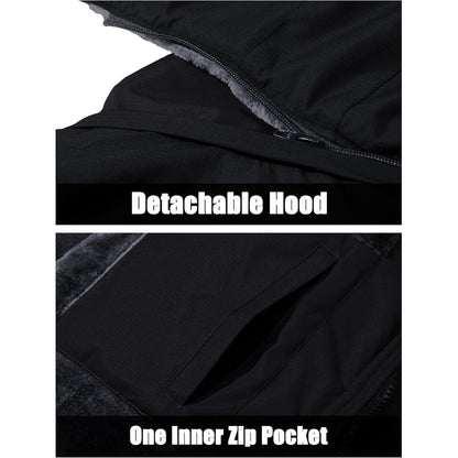 Herren Winter Skijacke Fleece Softshelljacke Wasserdicht 3XL