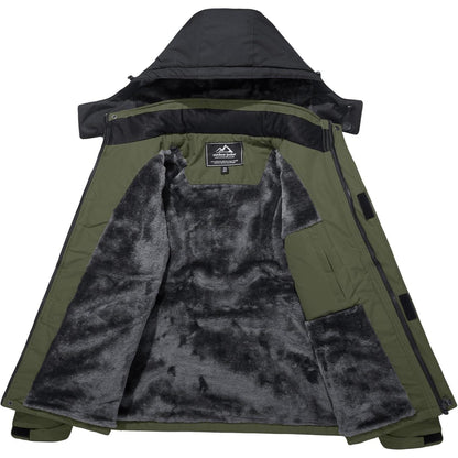 Herren Winter Skijacke Fleece Gefüttert Wasserdicht