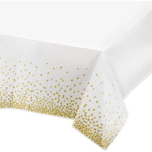 Goldene Einweg Tischdecke 137x274 cm, 4er Set