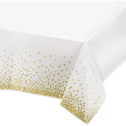 Goldene Einweg Tischdecke 137x274 cm, 4er Set