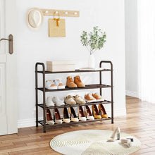 Schuhregal 3 Ebenen Edelstahl für 9-12 Paar Schuhe