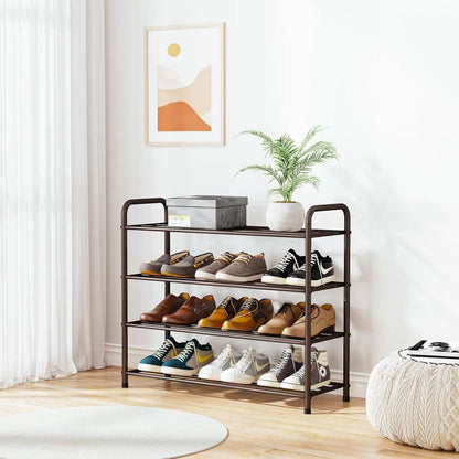 Schuhregal 3 Ebenen Edelstahl für 9-12 Paar Schuhe