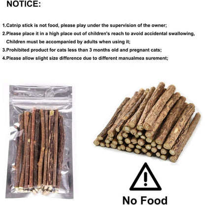 30 Katzenminze Sticks Matatabi Zahnpflege Spielzeug Zähne