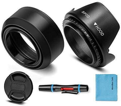 62mm Universal Gegenlichtblende Set mit Tulip Blume - Canon Nikon Sony