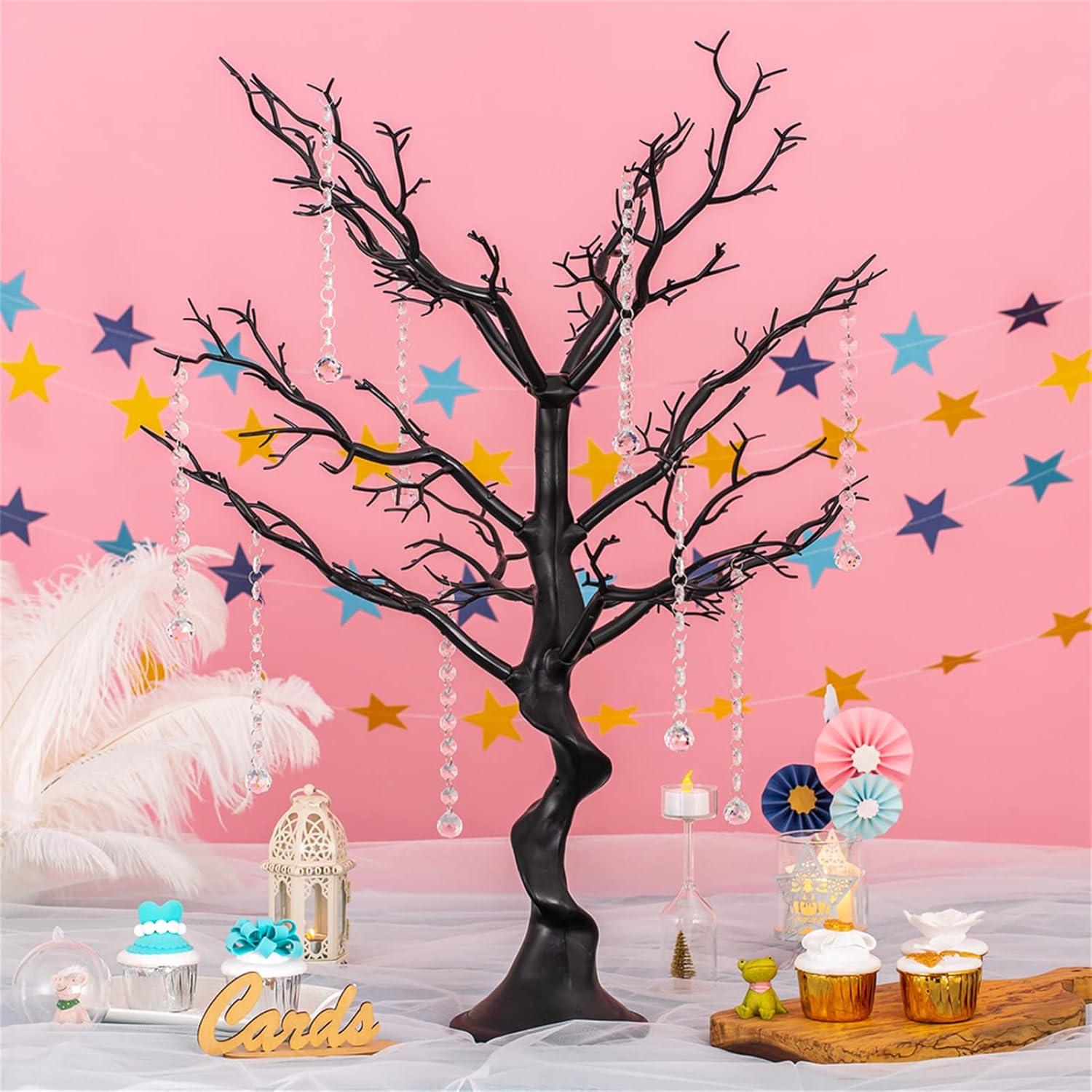 Künstlicher Deko Baum Wunschbaum Weihnachtsbaum Schwarz 75cm