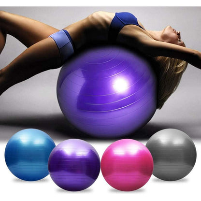 Gymnastikball Anti-Burst 65cm Pink mit Luftpumpe