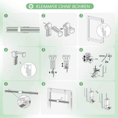 jalousien fenster ohne bohre klemmfix Faltrollo 110x120cm