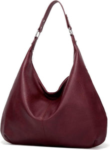 Ashioup Vintage PU Leather Women's Tote Bag with Zipper