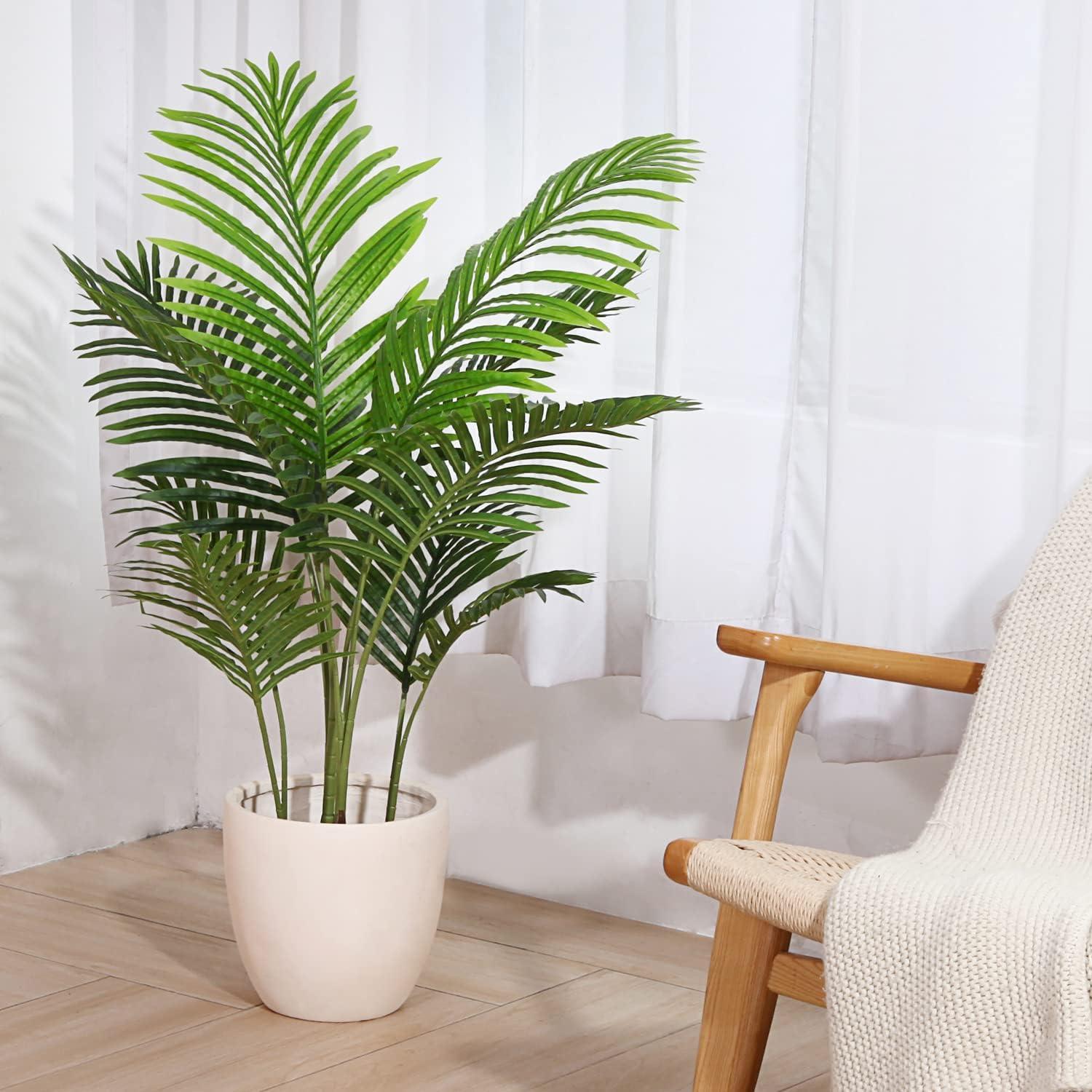 Künstliche Areca Palme 110 cm Fake Palm Tree 10 Stämme für Indoor