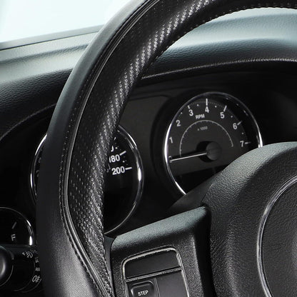 Lenkradhülle Kohlefaser 39,5-41cm Groß für F150 F250 in Lederoptik