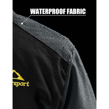 Herren Fleecejacke Winter Warm Gefüttert Skijacke Schwarz-Grau L