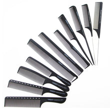 11-teiliges Schwarz Friseur Haarkamm-Set für Haarstyling