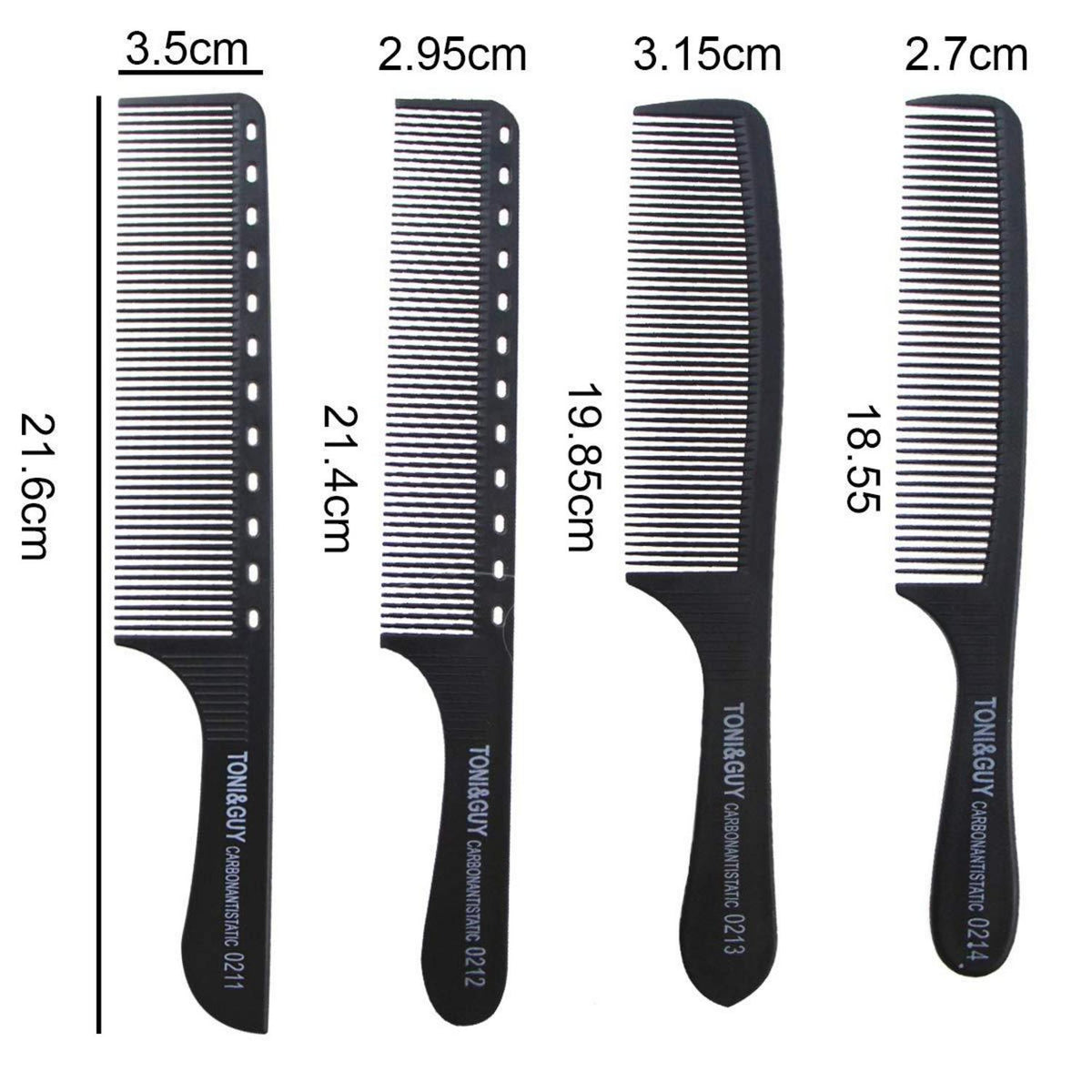 11-teiliges Haarkamm Set in Schwarz für Männer und Frauen