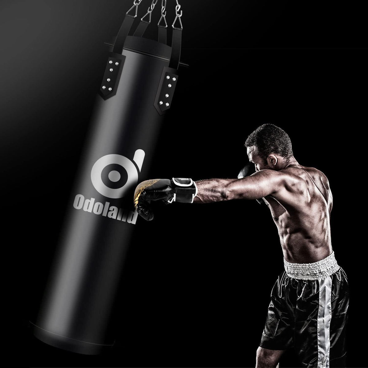 Odoland Boxsack Set UNGEFÜLLT 6 IN 1 für Erwachsene 4FT 12OZ MMA Training