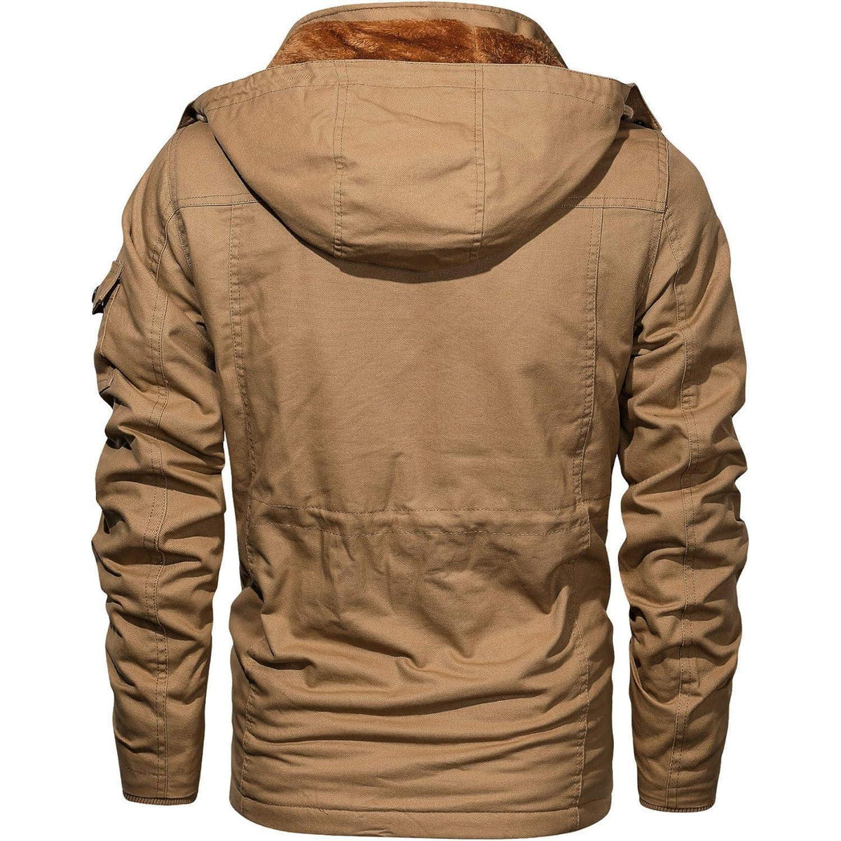 Warme Winterjacke Herren mit Fleece und abnehmbarer Kapuze