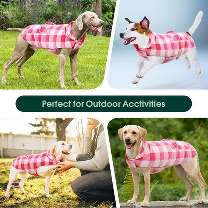 Hunde Wintermantel Wasserdicht Outdoor mit Geschirr Loch L