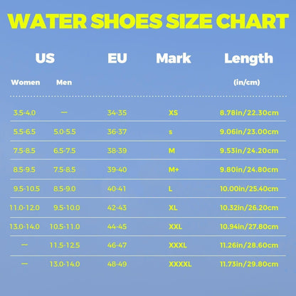 Wasserschuhe Unisex Schnelltrocknend mit Rutschfester Sohle