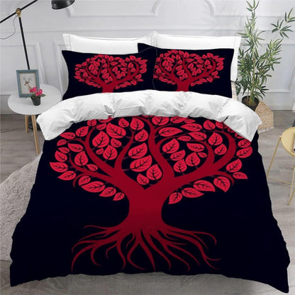 3D Bettwäsche-Set Baum des Lebens 220x240 + 2x 80x80 cm
