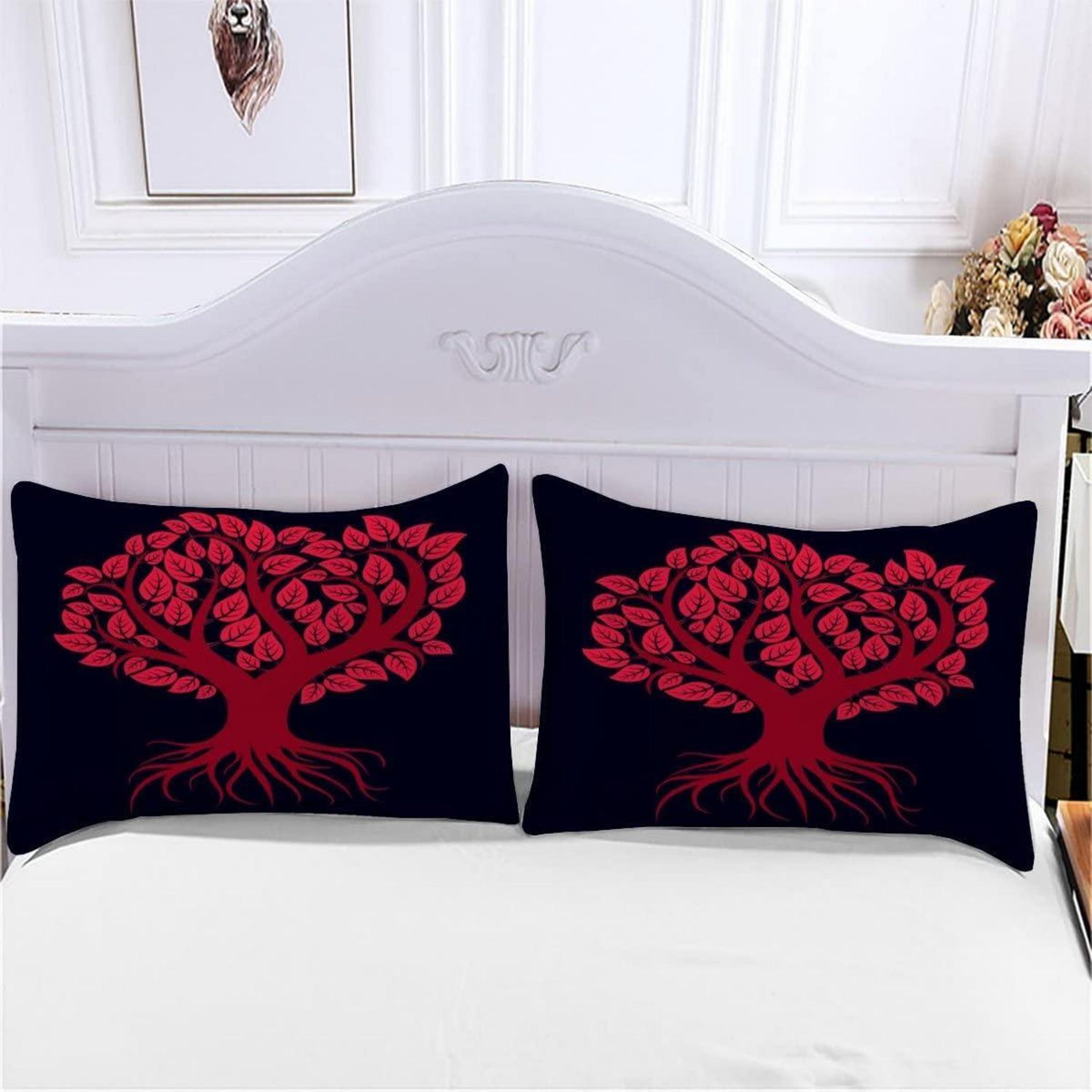 3D Bettwäsche-Set Baum des Lebens 220x240 + 2x 80x80 cm