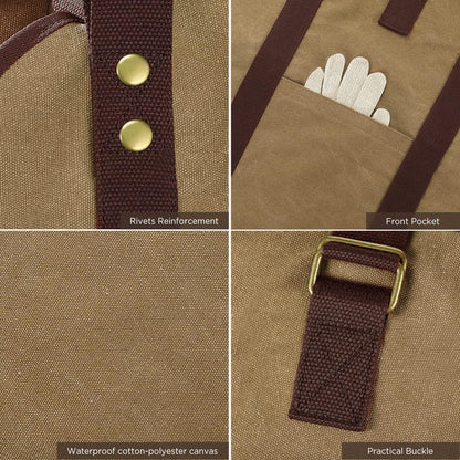 Kaminholztasche Kaminholzträger Holzkorb Segeltuch Groß Langlebig
