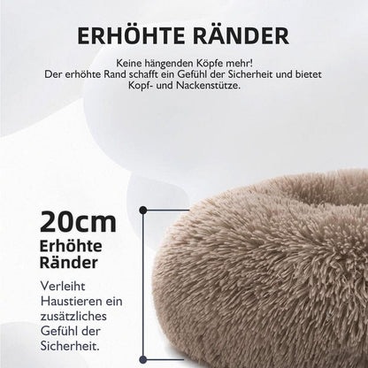 Plüsch Hundebett Groß – Flauschig, Waschbar, 120x120cm Coffee