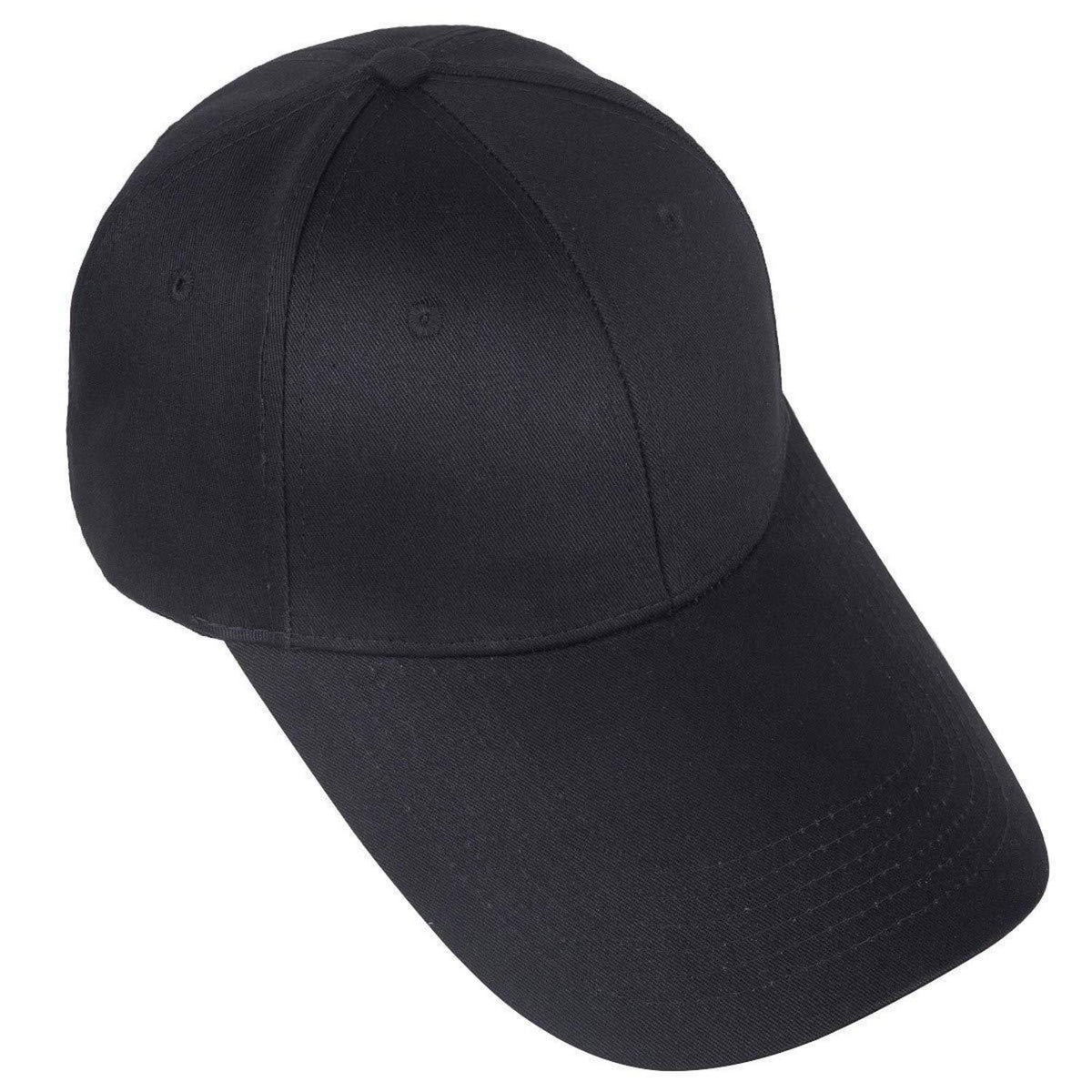 Baumwoll Baseball Cap – Verstellbare Kappe Schwarz