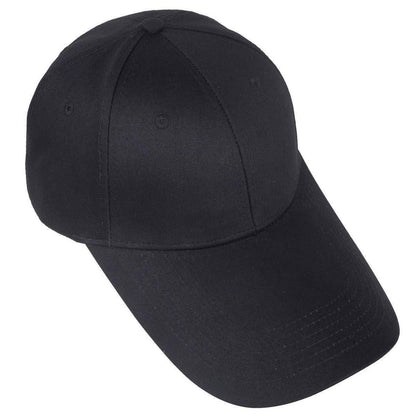 Baumwoll Baseball Cap – Verstellbare Kappe Schwarz