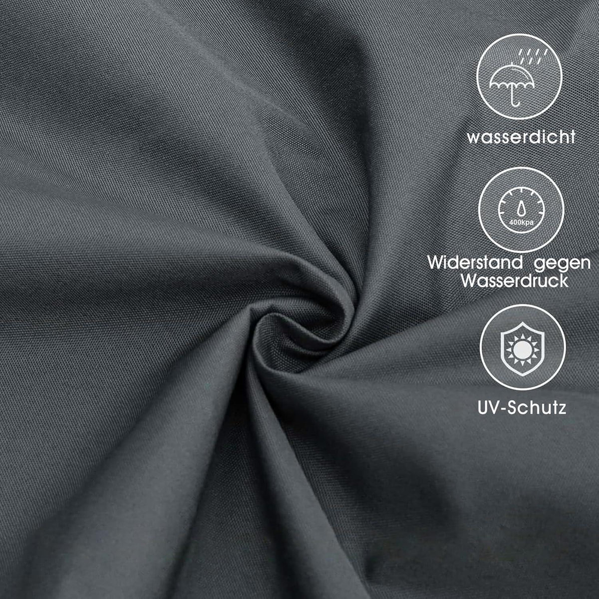 Wasserdichtes Sonnensegel Dreieck Anthrazit 3.6m UV-Schutz PES Polyester