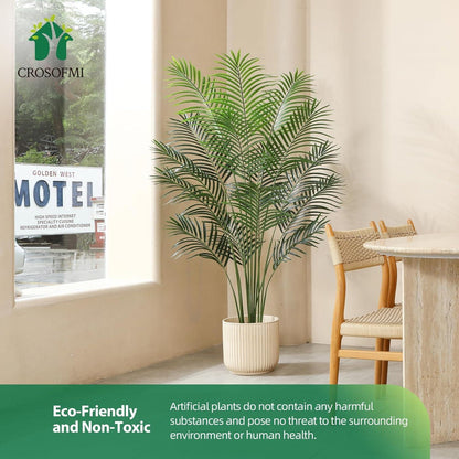Künstliche Palme 150cm Topf Plastik Deko Wohnzimmer Büro Schlafzimmer Fake Plant