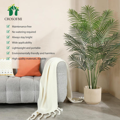 Kunstpflanze 150cm Künstliche Palme im Topf Fake Plant Wohnzimmer Büro Deko