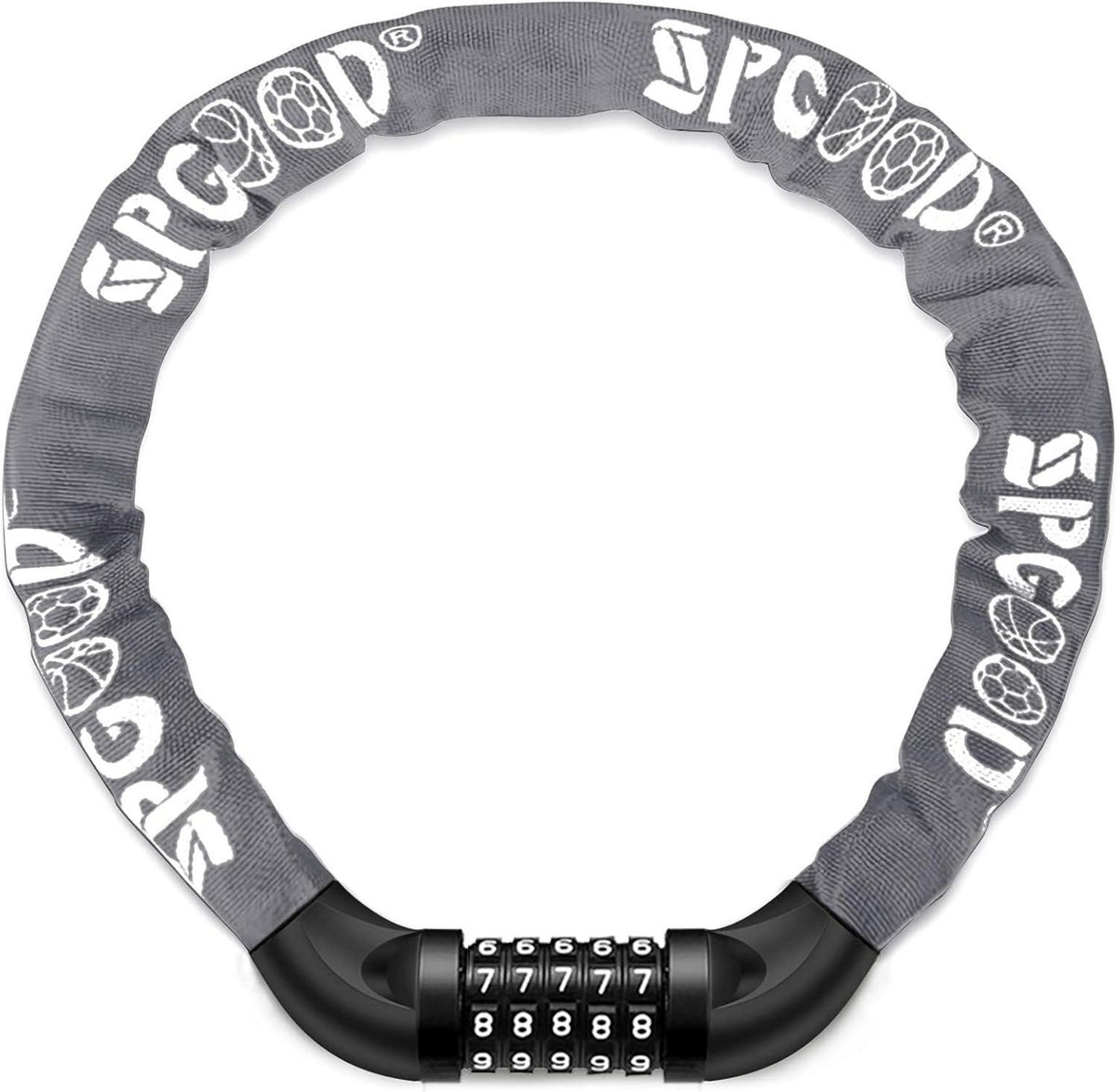 Fahrradschloss Zahlen Code hohe Sicherheit Stahlkettenglieder