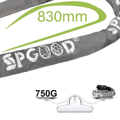 SPGOOD Fahrradschloss mit Zahlen 7mm Gehärtete Stahlkette