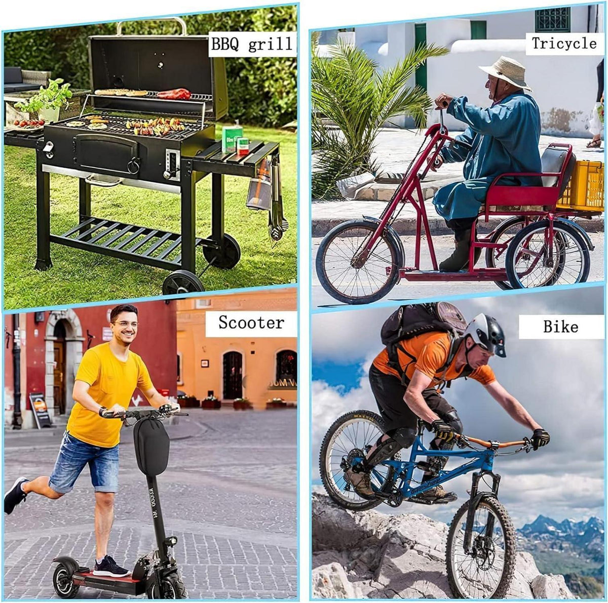 Fahrradschloss Kettenschloss Zahlen Code Sicherheitsstufe 830mm Grau
