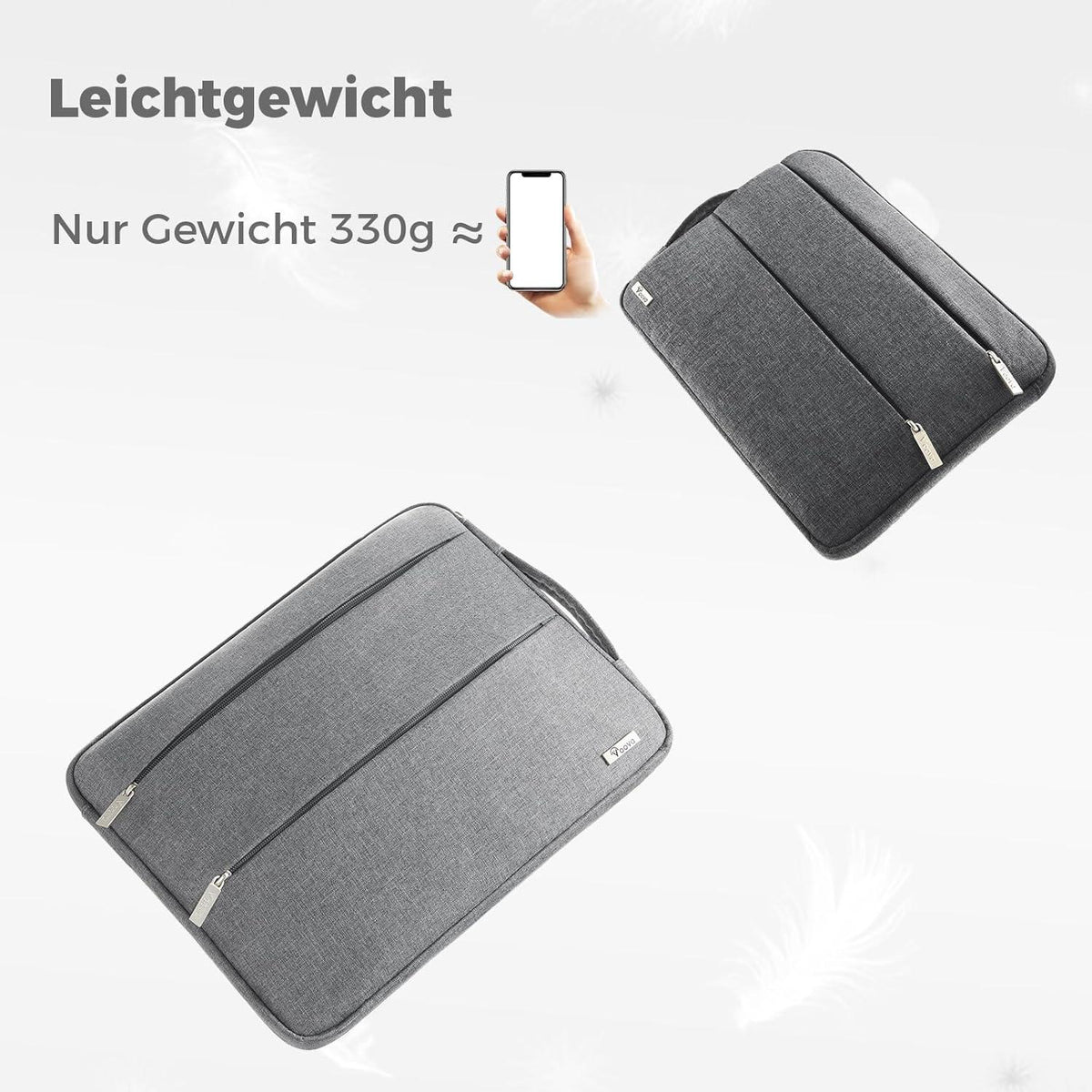 Voova 14 Zoll MacBook Air Pro Tasche 14-14,6 Grau