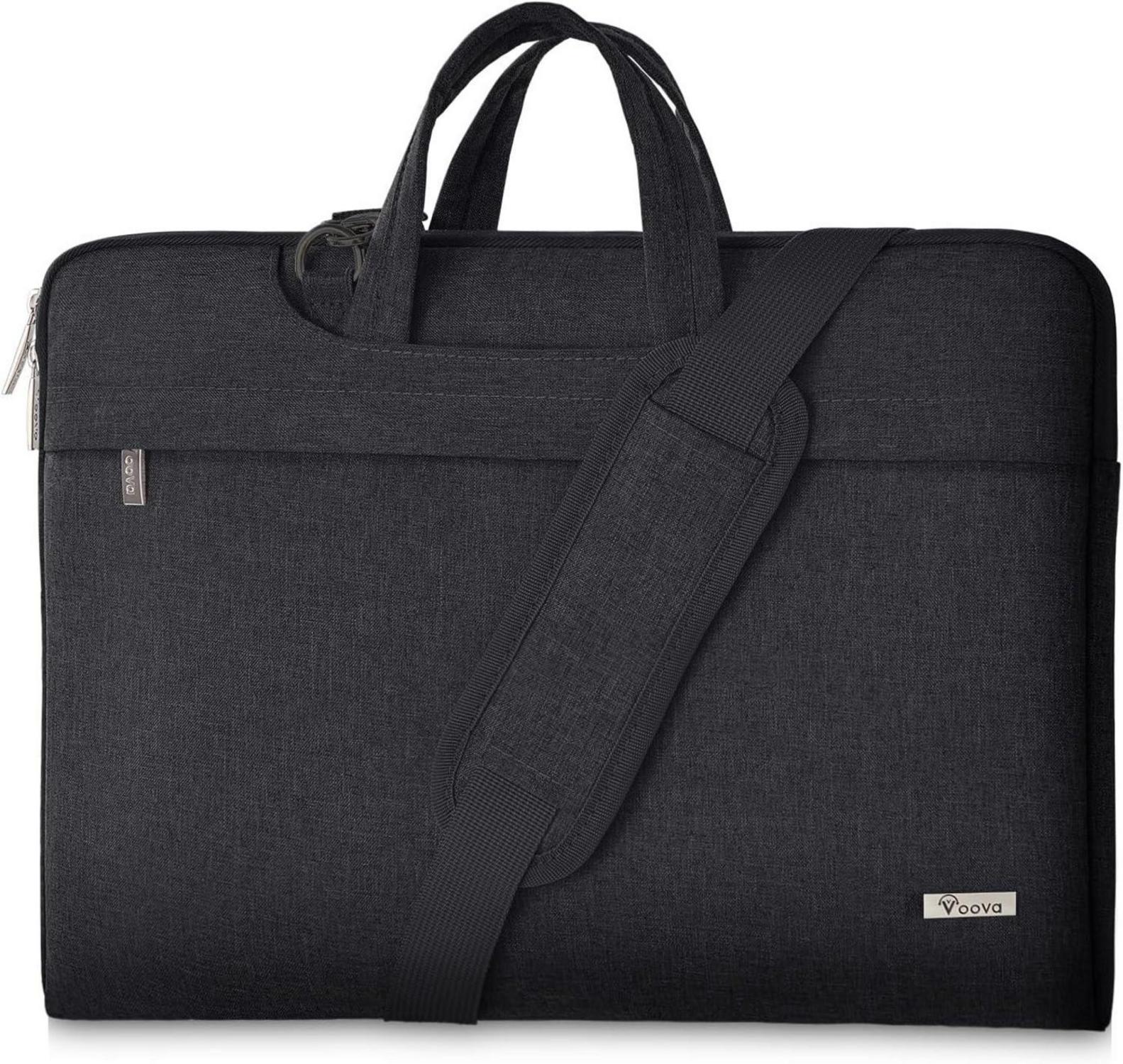Voova Laptoptasche 17,3 Zoll Leicht Wasserdicht Stoßfest Schwarz