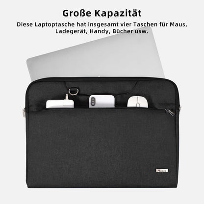 Voova Laptoptasche 17,3 Zoll Schwarz Wasserdicht Stoßfest