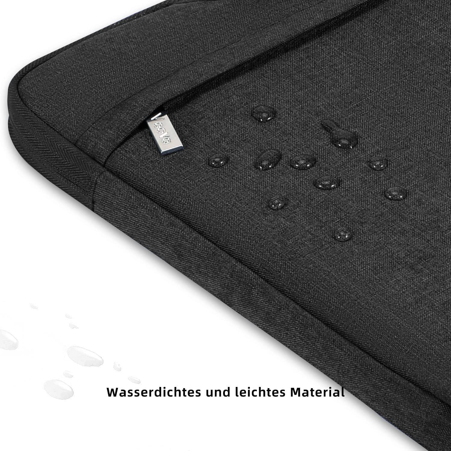 Voova Laptoptasche 17,3 Zoll Schwarz Wasserdicht Stoßfest