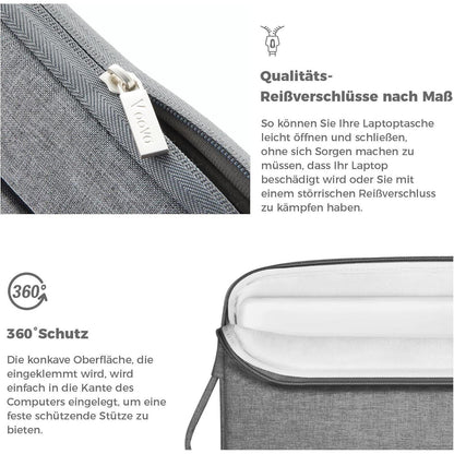 Voova 15,6 Zoll Laptophülle MacBook Air Pro Tasche 15,6 16