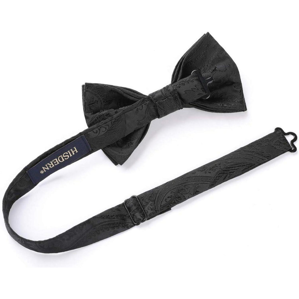 Herren Fliegen Set mit Einstecktuch – Schwarz