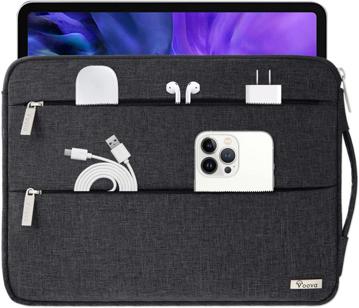 Voova Laptop Sleeve 11,6-13,6 Zoll Hülle Schwarz Tablet Tasche MacBook
